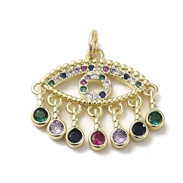PandaHall Brass Micro Pave Cubic Zirconia Pendants, with Glass, with Jump Ring, Real 18K Gold Plated, Eye, Colorful, 18.5x20.5x1.8mm, Hole...
PandaHall Brass Micro Pave Cubic Zirconia Pendants, with Glass, with Jump Ring, Real 18K Gold Plated, Eye, Colorful, 18.5x20.5x1.8mm, Hole...
