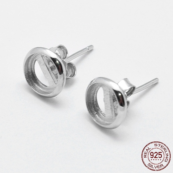 PandaHall 925 Sterling Silver Stud Earring Findings, Flat Round, Silver, 7.5x1.5mm, Tray: 6mm, Pin: 0.6mm Sterling Silver Silver
PandaHall 925 Sterling Silver Stud Earring Findings, Flat Round, Silver, 7.5x1.5mm, Tray: 6mm, Pin: 0.6mm Sterling Silver Silver