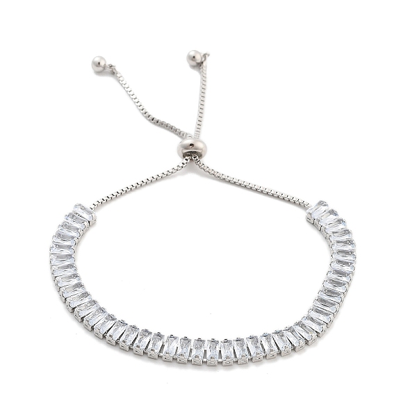 PandaHall Brass Pave Clear Cubic Zirconia Rectangle Box Chain Slider Bracelets, Nickle Free, Long-Lasting Plated, Platinum, 10-1/2 inch...
PandaHall Brass Pave Clear Cubic Zirconia Rectangle Box Chain Slider Bracelets, Nickle Free, Long-Lasting Plated, Platinum, 10-1/2 inch...