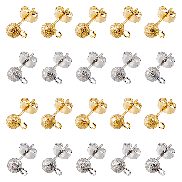 PandaHall DICOSMETIC 40Pcs 2 Colors Textured Ball Stud Earrings Round Ball Earring Posts Gold Plated Ear Studs Earring Posts with Hole Stud...
PandaHall DICOSMETIC 40Pcs 2 Colors Textured Ball Stud Earrings Round Ball Earring Posts Gold Plated Ear Studs Earring Posts with Hole Stud...