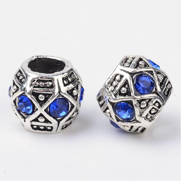 PandaHall Alloy Rhinestone Rondelle Large Hole European Beads, Antique Silver, Sapphire, 11x9mm, Hole: 5mm Alloy+Rhinestone Rondelle Blue
PandaHall Alloy Rhinestone Rondelle Large Hole European Beads, Antique Silver, Sapphire, 11x9mm, Hole: 5mm Alloy+Rhinestone Rondelle Blue