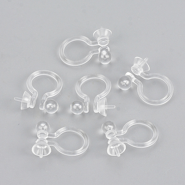 PandaHall Plastic Clip-on Earring Findings, For Non-pierced Ears, Clear, 11.5x9.5x4mm, Pin: 0.5mm Plastic Clear
PandaHall Plastic Clip-on Earring Findings, For Non-pierced Ears, Clear, 11.5x9.5x4mm, Pin: 0.5mm Plastic Clear
