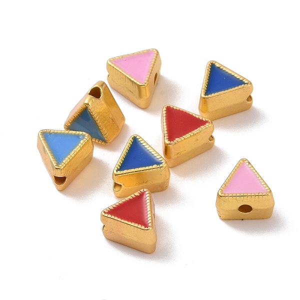 PandaHall Alloy Beads, with Enamel, Triangle, Matte Gold Color, Mixed Color, 6.5x7x4.5mm, Hole: 1.2mm Alloy+Enamel Triangle Multicolor
PandaHall Alloy Beads, with Enamel, Triangle, Matte Gold Color, Mixed Color, 6.5x7x4.5mm, Hole: 1.2mm Alloy+Enamel Triangle Multicolor