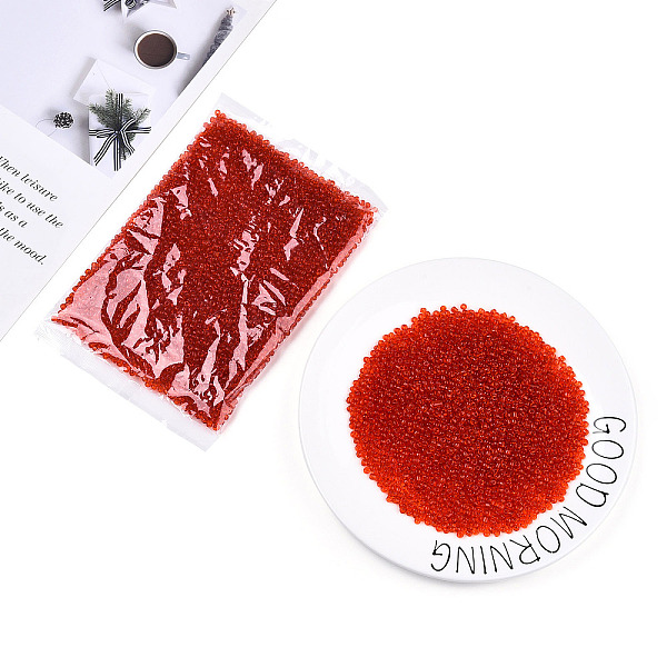 PandaHall 6/0 Glass Seed Beads, Transparent Colours, Orange Red, about 4mm in diameter, hole: 1mm, about 4500pcs/pound Glass Red
PandaHall 6/0 Glass Seed Beads, Transparent Colours, Orange Red, about 4mm in diameter, hole: 1mm, about 4500pcs/pound Glass Red
