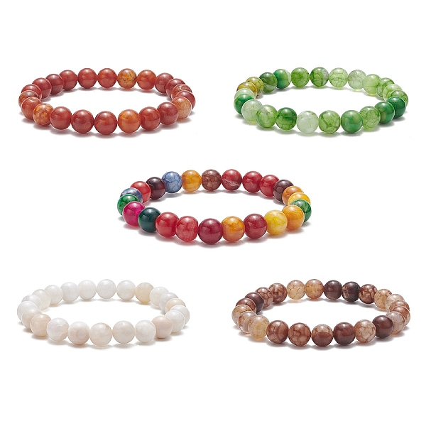 PandaHall Dyed Natural Weathered Agate Round Beaded Stretch Bracelet for Women, Mixed Color, Inner Diameter: 2-3/8 inch(6cm) Natural Agate..., Multicolor
PandaHall Dyed Natural Weathered Agate Round Beaded Stretch Bracelet for Women, Mixed Color, Inner Diameter: 2-3/8 inch(6cm) Natural Agate..., Multicolor