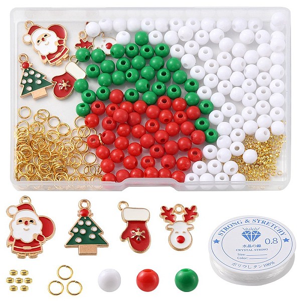 PandaHall Christmas Theme DIY Bracelet Making Kit, Including Acrylic Round Beads, Santa Claus & Reindeer & Tree Alloy Enamel Pendants, Mixed..., Multicolor
PandaHall Christmas Theme DIY Bracelet Making Kit, Including Acrylic Round Beads, Santa Claus & Reindeer & Tree Alloy Enamel Pendants, Mixed..., Multicolor