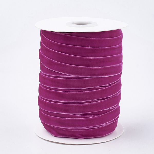 PandaHall Single Face Velvet Ribbon, Magenta, 3/8 inch(9.5~10mm), about 50yards/roll(45.72m/roll) Velvet None Pink
PandaHall Single Face Velvet Ribbon, Magenta, 3/8 inch(9.5~10mm), about 50yards/roll(45.72m/roll) Velvet None Pink