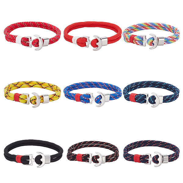 PandaHall ANATTASOUL 9Pcs 9 Colors Survival Polyester Cord Bracelets Set with Alloy Anchor Clasps, Mixed Color, 8-1/2 inch(21.5cm)..., Multicolor
PandaHall ANATTASOUL 9Pcs 9 Colors Survival Polyester Cord Bracelets Set with Alloy Anchor Clasps, Mixed Color, 8-1/2 inch(21.5cm)..., Multicolor