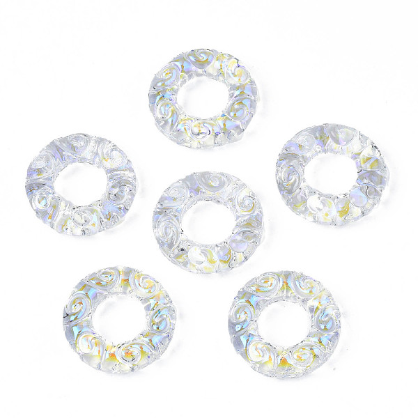 PandaHall Transparent Glass Linking Rings, AB Color Plated, Donut with Swirl Pattern, Clear AB, 25x7mm, Inner Diameter: 12mm Glass Donut..., White
PandaHall Transparent Glass Linking Rings, AB Color Plated, Donut with Swirl Pattern, Clear AB, 25x7mm, Inner Diameter: 12mm Glass Donut..., White