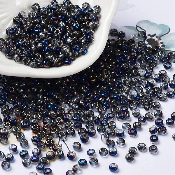 PandaHall Iris Glass Seed Beads, Half Plated, Two Tone, Round, Midnight Blue, 8/0, 3x2mm, Hole: 1mm Glass
PandaHall Iris Glass Seed Beads, Half Plated, Two Tone, Round, Midnight Blue, 8/0, 3x2mm, Hole: 1mm Glass