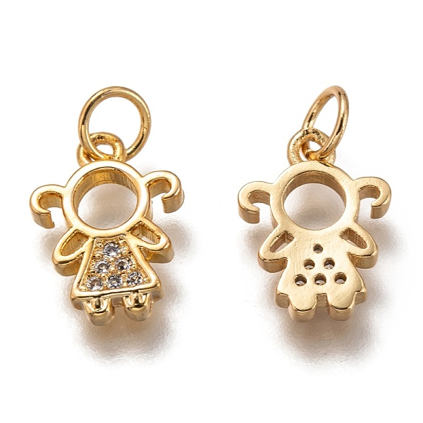 PandaHall Brass Micro Pave Clear Cubic Zirconia Charms, Cadmium Free & Lead Free, Long-Lasting Plated, Girl, Golden, 13x10x2mm, Hole: 3mm...
PandaHall Brass Micro Pave Clear Cubic Zirconia Charms, Cadmium Free & Lead Free, Long-Lasting Plated, Girl, Golden, 13x10x2mm, Hole: 3mm...