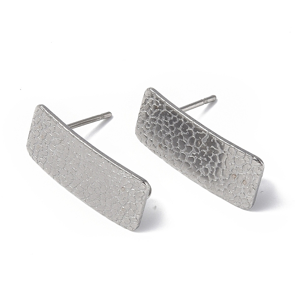 PandaHall 304 Stainless Steel Stud Earring Finding, with Vertical Loops, Lichee Textured Rectangle, Stainless Steel Color, 20x8mm, Hole...
PandaHall 304 Stainless Steel Stud Earring Finding, with Vertical Loops, Lichee Textured Rectangle, Stainless Steel Color, 20x8mm, Hole...