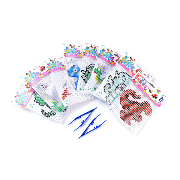 PandaHall DIY Fuse Beads Kits, with Fuse Beads, ABC Plastic Pegboards, Pattern Paper, Ironing Paper and Plastic Tweezers, Dinosaur, Mixed..., Multicolor
PandaHall DIY Fuse Beads Kits, with Fuse Beads, ABC Plastic Pegboards, Pattern Paper, Ironing Paper and Plastic Tweezers, Dinosaur, Mixed..., Multicolor