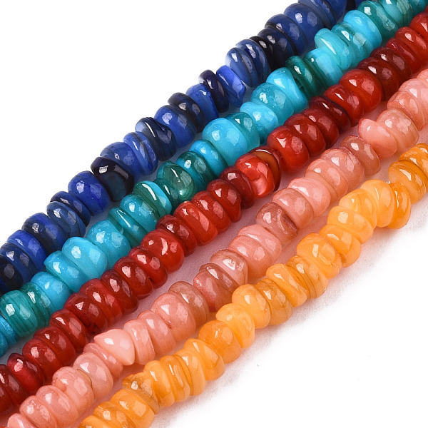 PandaHall Natural Freshwater Shell Beads Strands, Dyed, Chip, Mixed Color, 3~4x0.3~3mm, Hole: 0.6mm, about 220~225pcs/strand, 14.76..., Multicolor
PandaHall Natural Freshwater Shell Beads Strands, Dyed, Chip, Mixed Color, 3~4x0.3~3mm, Hole: 0.6mm, about 220~225pcs/strand, 14.76..., Multicolor