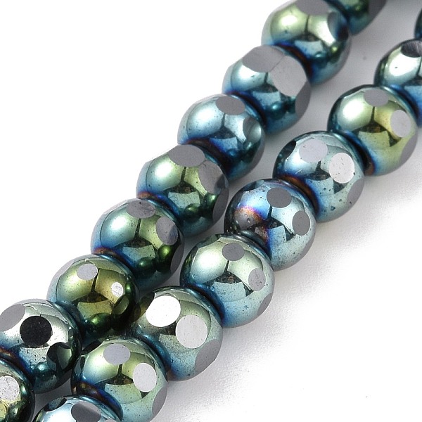PandaHall Electroplated Non-magnetic Synthetic Hematite Beads Strands, Faceted, Round, Green Plated, 6~6.5x5~5.5mm, Hole: 1.4mm, about...
PandaHall Electroplated Non-magnetic Synthetic Hematite Beads Strands, Faceted, Round, Green Plated, 6~6.5x5~5.5mm, Hole: 1.4mm, about...