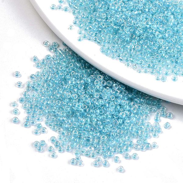 PandaHall 8/0 Glass Seed Beads, Inside Colours, Round Hole, Round, Transparent Colours Rainbow, Sky Blue, 8/0, 3~4x2~3mm, Hole: 0.8mm, about...
PandaHall 8/0 Glass Seed Beads, Inside Colours, Round Hole, Round, Transparent Colours Rainbow, Sky Blue, 8/0, 3~4x2~3mm, Hole: 0.8mm, about...