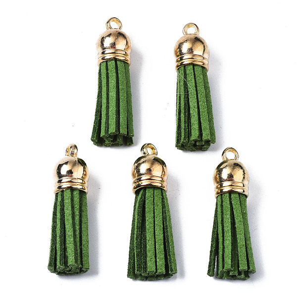 PandaHall Faux Suede Tassel Pendant Decorations, with CCB Plastic Cord Ends, Medium Sea Green, 35~37x10mm, Hole: 2.5~3mm Faux Suede
PandaHall Faux Suede Tassel Pendant Decorations, with CCB Plastic Cord Ends, Medium Sea Green, 35~37x10mm, Hole: 2.5~3mm Faux Suede