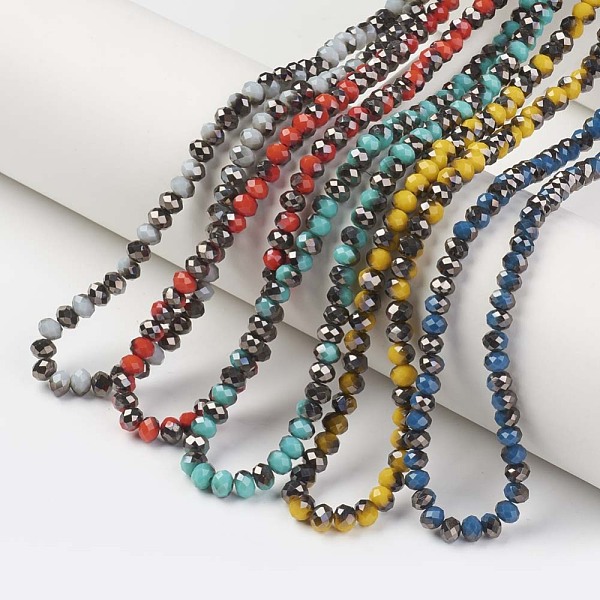 PandaHall Electroplate Opaque Glass Beads Strands, Half Black Plated, Faceted, Rondelle, Mixed Color, 6x5mm, Hole: 1mm, about..., Multicolor
PandaHall Electroplate Opaque Glass Beads Strands, Half Black Plated, Faceted, Rondelle, Mixed Color, 6x5mm, Hole: 1mm, about..., Multicolor