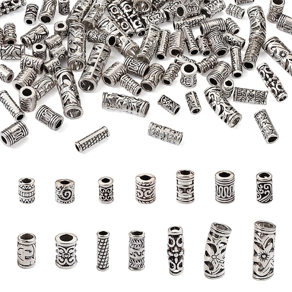 PandaHall Kissitty 280Pcs 14 Style Tibetan Style Alloy Beads, European Beads, Cadmium Free & Nickel Free & Lead Free, Tube, Antique Silver...
PandaHall Kissitty 280Pcs 14 Style Tibetan Style Alloy Beads, European Beads, Cadmium Free & Nickel Free & Lead Free, Tube, Antique Silver...