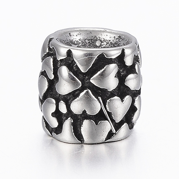 PandaHall 304 Stainless Steel Beads, Column with Heart, Antique Silver, 8x7.5mm, Hole: 2mm 304 Stainless Steel Column
PandaHall 304 Stainless Steel Beads, Column with Heart, Antique Silver, 8x7.5mm, Hole: 2mm 304 Stainless Steel Column