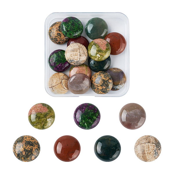 PandaHall Fashewelry 14Pcs 7 Styles Natural Mixed Stone Cabochons, Natural Ruby in Zoisite & Moss Agate & Unakite & Red Rainbow Jasper &...
PandaHall Fashewelry 14Pcs 7 Styles Natural Mixed Stone Cabochons, Natural Ruby in Zoisite & Moss Agate & Unakite & Red Rainbow Jasper &...