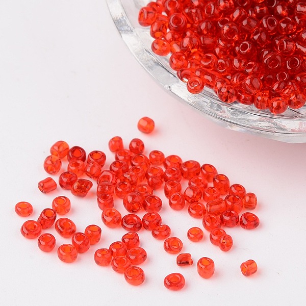 PandaHall 8/0 Glass Seed Beads, Transparent, Round, Red, 3mm, Hole: 1mm, about 1097pcs/50g Glass Red
PandaHall 8/0 Glass Seed Beads, Transparent, Round, Red, 3mm, Hole: 1mm, about 1097pcs/50g Glass Red