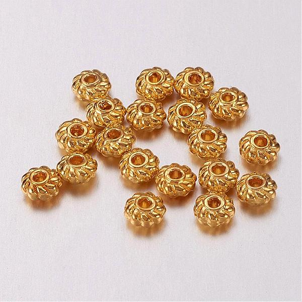 PandaHall Tibetan Style Alloy Spacer Beads, Gear, Golden, Cadmium Free & Lead Free, 4x2mm, Hole: 1mm, about 12422pcs/1000g Alloy Gear
PandaHall Tibetan Style Alloy Spacer Beads, Gear, Golden, Cadmium Free & Lead Free, 4x2mm, Hole: 1mm, about 12422pcs/1000g Alloy Gear