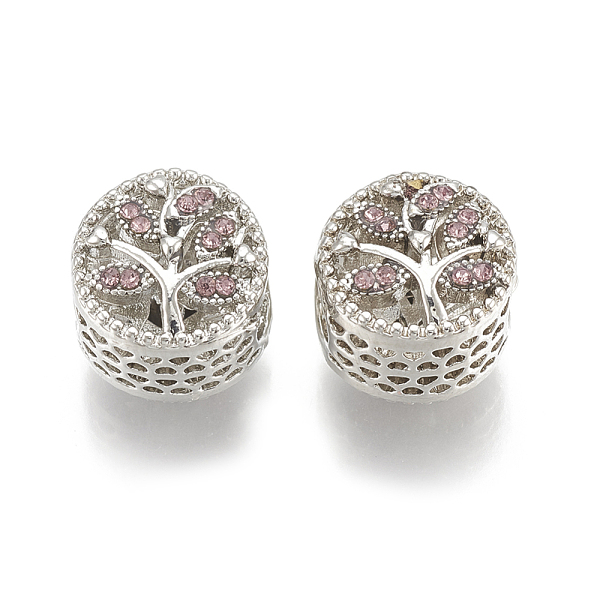 PandaHall Alloy Rhinestone Beads, Hollow, Large Hole Beads, Flat Round with Tree, Platinum, Rose, 12x11mm, Hole: 5.5mm Alloy+Rhinestone Flat..., Pink
PandaHall Alloy Rhinestone Beads, Hollow, Large Hole Beads, Flat Round with Tree, Platinum, Rose, 12x11mm, Hole: 5.5mm Alloy+Rhinestone Flat..., Pink