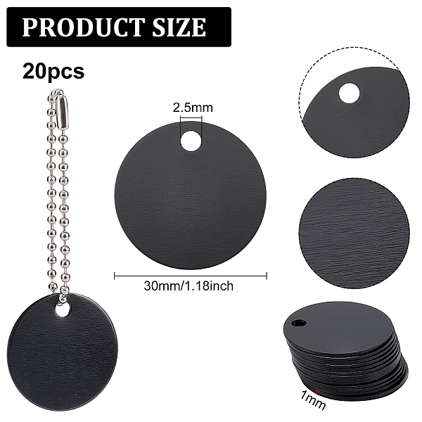 PandaHall BENECREAT 20Pcs Black Flat Round Stamping Blank Tags 1.2 Inch Aluminum Tags with Hole for Bracelet Jewelry Making 0.04 Inch...
PandaHall BENECREAT 20Pcs Black Flat Round Stamping Blank Tags 1.2 Inch Aluminum Tags with Hole for Bracelet Jewelry Making 0.04 Inch...