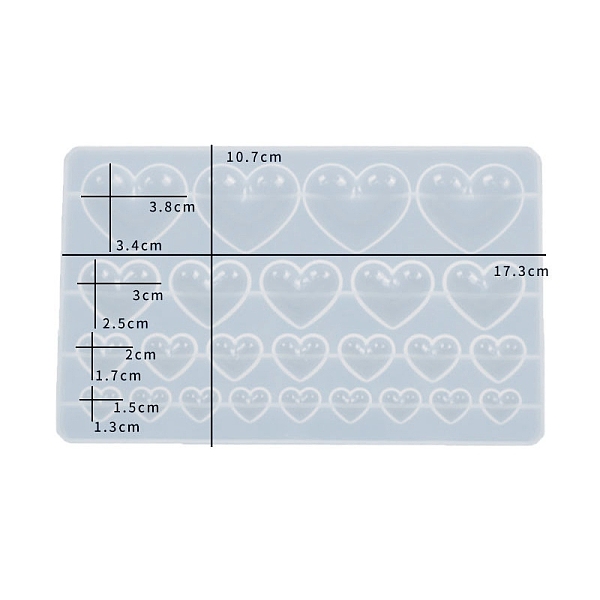 PandaHall Heart Shape DIY Silicone Molds, Resin Casting Molds, For UV Resin, Epoxy Resin Jewelry Making, White, 173x107x7mm Silicone Heart...
PandaHall Heart Shape DIY Silicone Molds, Resin Casting Molds, For UV Resin, Epoxy Resin Jewelry Making, White, 173x107x7mm Silicone Heart...