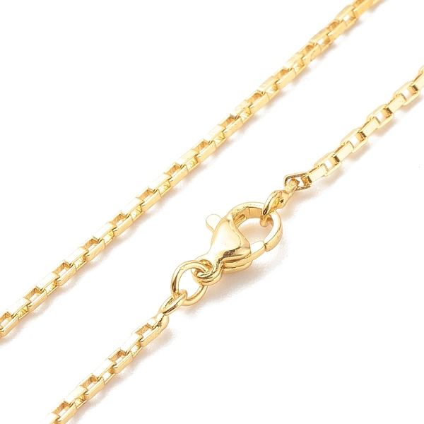 PandaHall Brass Box Chains Necklace for Women, Cadmium Free & Lead Free, Real 18K Gold Plated, 17.09 inch(43.4cm) Brass
PandaHall Brass Box Chains Necklace for Women, Cadmium Free & Lead Free, Real 18K Gold Plated, 17.09 inch(43.4cm) Brass