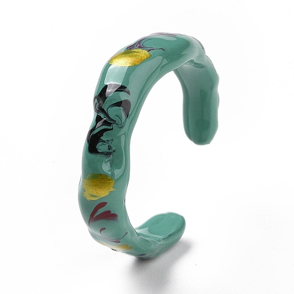 PandaHall Brass Enamel Open Cuff Ring for Women, Medium Aquamarine, 3.5~6mm, US Size 6(16.5mm) Brass
PandaHall Brass Enamel Open Cuff Ring for Women, Medium Aquamarine, 3.5~6mm, US Size 6(16.5mm) Brass