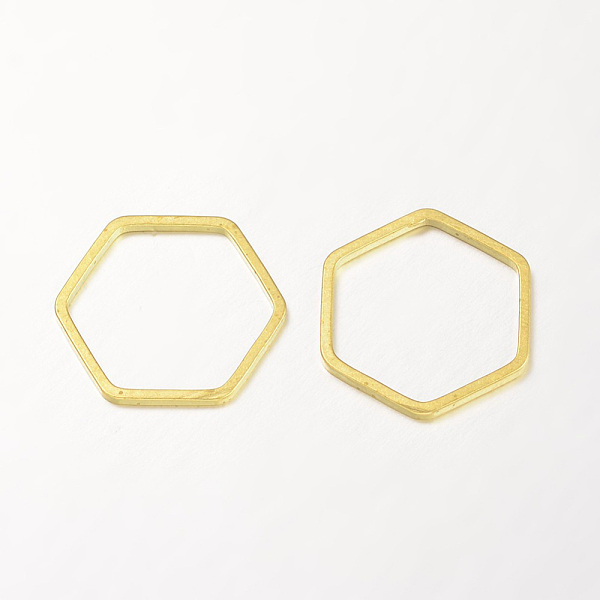 PandaHall Brass Linking Rings, Hexagon, Rack Plating, Golden, 20x18x1mm Brass Hexagon
PandaHall Brass Linking Rings, Hexagon, Rack Plating, Golden, 20x18x1mm Brass Hexagon