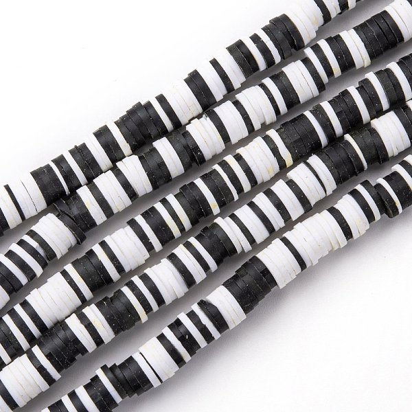 PandaHall Handmade Polymer Clay Beads Strands, for DIY Jewelry Crafts Supplies, Heishi Beads, Disc/Flat Round, Black, 6x0.5~1mm, Hole: 1.8mm...
PandaHall Handmade Polymer Clay Beads Strands, for DIY Jewelry Crafts Supplies, Heishi Beads, Disc/Flat Round, Black, 6x0.5~1mm, Hole: 1.8mm...