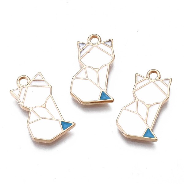 PandaHall Rack Plating Alloy Enamel Pendants, Cadmium Free & Nickel Free & Lead Free, Light Gold, Origami Fox, White, 20x11x2mm, Hole: 1.8mm...
PandaHall Rack Plating Alloy Enamel Pendants, Cadmium Free & Nickel Free & Lead Free, Light Gold, Origami Fox, White, 20x11x2mm, Hole: 1.8mm...