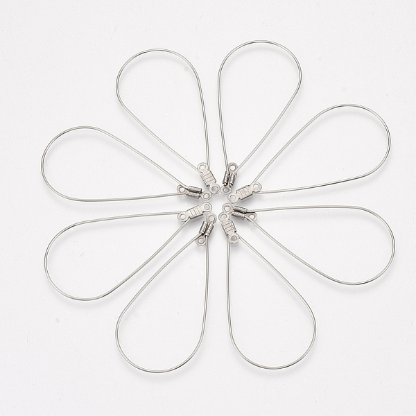 PandaHall 304 Stainless Steel Wire Pendants, Hoop Earring Findings, teardrop, Stainless Steel Color, 22 Gauge, 48.5x23x0.6mm, Hole: 1.2mm...
PandaHall 304 Stainless Steel Wire Pendants, Hoop Earring Findings, teardrop, Stainless Steel Color, 22 Gauge, 48.5x23x0.6mm, Hole: 1.2mm...