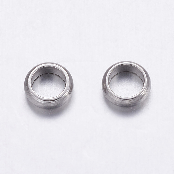 PandaHall 304 Stainless Steel Beads, Rondelle, Stainless Steel Color, 5x2mm, Hole: 3mm 304 Stainless Steel Rondelle
PandaHall 304 Stainless Steel Beads, Rondelle, Stainless Steel Color, 5x2mm, Hole: 3mm 304 Stainless Steel Rondelle