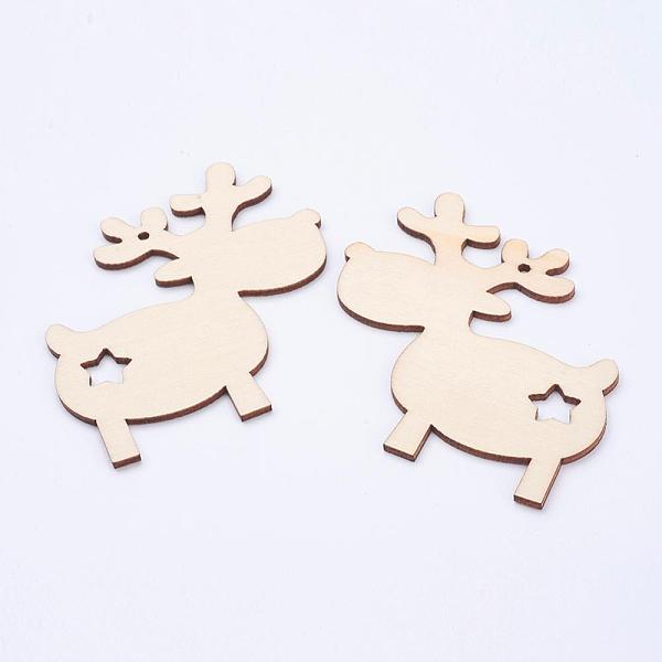 PandaHall Undyed Wood Big Pendants, Christmas Reindeer/Stag, Blanched Almond, 80x74.5x2.5mm, Hole: 3mm Wood Deer Orange
PandaHall Undyed Wood Big Pendants, Christmas Reindeer/Stag, Blanched Almond, 80x74.5x2.5mm, Hole: 3mm Wood Deer Orange