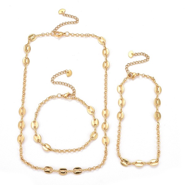 PandaHall Brass Rolo Chains & Coffee Bean Chain Necklaces, with 304 Stainless Steel Lobster Claw Clasps, Golden, Necklaces: 15.94 inch...
PandaHall Brass Rolo Chains & Coffee Bean Chain Necklaces, with 304 Stainless Steel Lobster Claw Clasps, Golden, Necklaces: 15.94 inch...