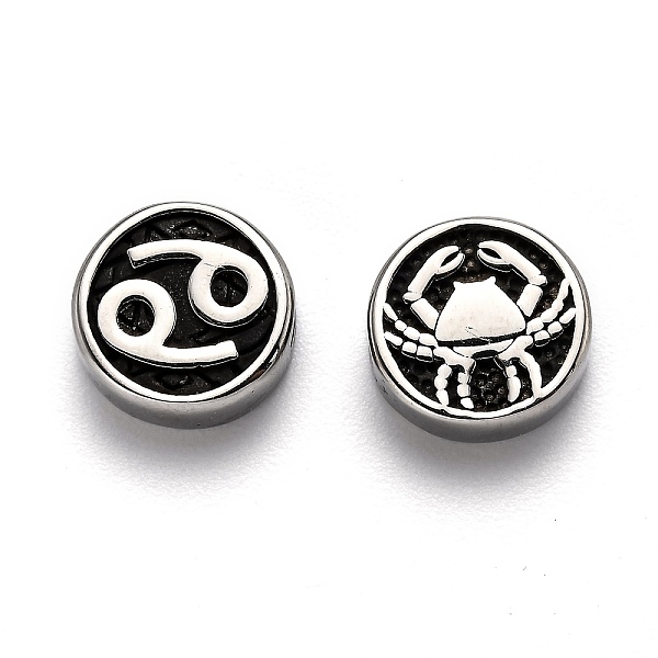 PandaHall 304 Stainless Steel Beads, Flat Round with Twelve Constellations, Antique Silver, Cancer, 10x4mm, Hole: 1.8mm 304 Stainless Steel...
PandaHall 304 Stainless Steel Beads, Flat Round with Twelve Constellations, Antique Silver, Cancer, 10x4mm, Hole: 1.8mm 304 Stainless Steel...