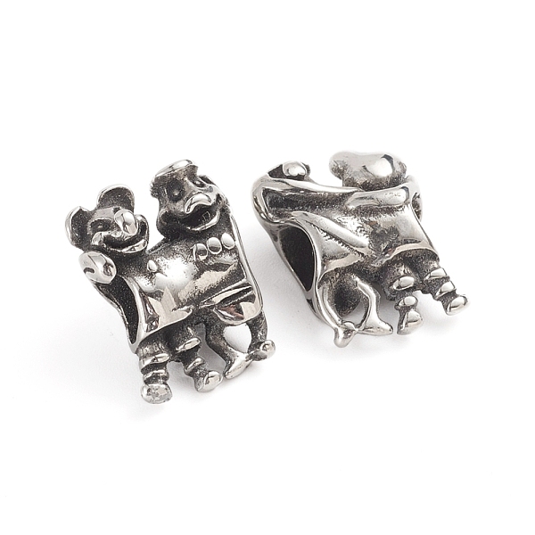 PandaHall 304 Stainless Steel European Beads, Large Hole Beads, Mouse & Frog, Antique Silver, 17.5x14x8mm, Hole: 5mm 304 Stainless Steel...
PandaHall 304 Stainless Steel European Beads, Large Hole Beads, Mouse & Frog, Antique Silver, 17.5x14x8mm, Hole: 5mm 304 Stainless Steel...