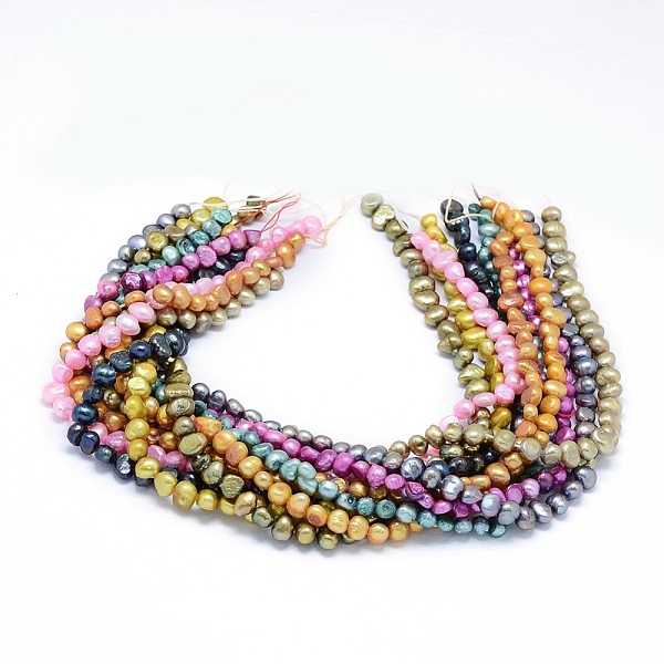 PandaHall Dyed Natural Cultured Freshwater Pearl Beads Strands, Mixed Shape, Mixed Color, 8~10x6~7x5~6mm, Hole: 0.8mm, about 60pcs/strand..., Multicolor
PandaHall Dyed Natural Cultured Freshwater Pearl Beads Strands, Mixed Shape, Mixed Color, 8~10x6~7x5~6mm, Hole: 0.8mm, about 60pcs/strand..., Multicolor