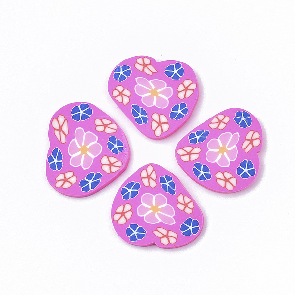 PandaHall Handmade Polymer Clay Cabochons, Heart with Flower, Orchid, 17~22x20~23x2mm Polymer Clay Heart Purple
PandaHall Handmade Polymer Clay Cabochons, Heart with Flower, Orchid, 17~22x20~23x2mm Polymer Clay Heart Purple