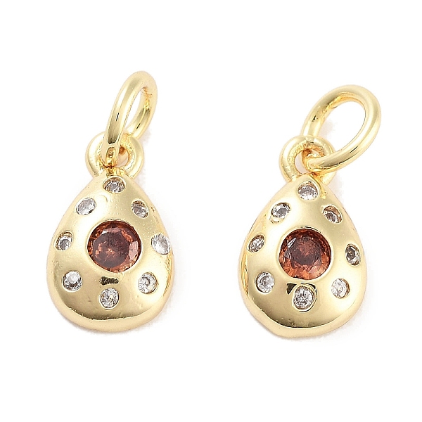 PandaHall Brass Micro Pave Cubic Zirconia Charms, with Jump Ring, Teardrop, Real 18K Gold Plated, Chocolate, 10.5x6x2.5mm, Hole: 3mm..., Brown
PandaHall Brass Micro Pave Cubic Zirconia Charms, with Jump Ring, Teardrop, Real 18K Gold Plated, Chocolate, 10.5x6x2.5mm, Hole: 3mm..., Brown