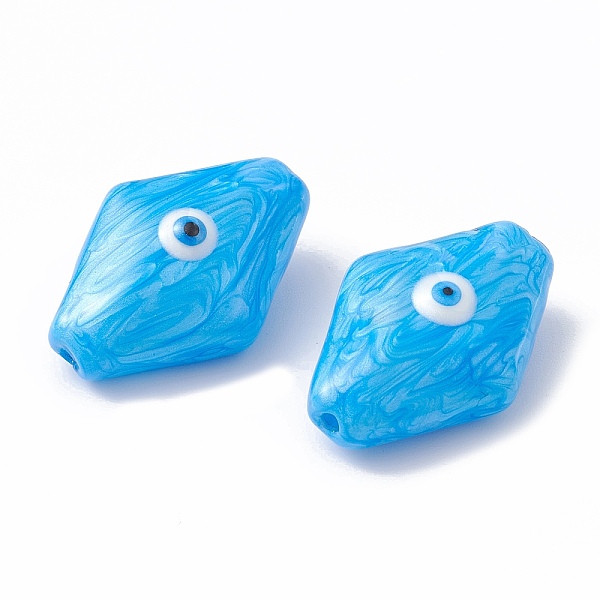 PandaHall Glass Beads, with Enamel, Rhombus with Evil Eye Pattern, Deep Sky Blue, 28x19x12mm, Hole: 1.2mm Glass Rhombus
PandaHall Glass Beads, with Enamel, Rhombus with Evil Eye Pattern, Deep Sky Blue, 28x19x12mm, Hole: 1.2mm Glass Rhombus