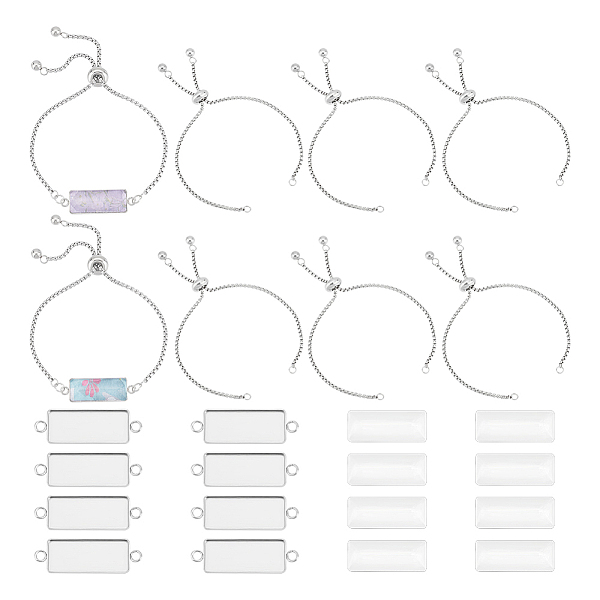 PandaHall Unicraftale DIY Blank Rectangle Dome Link Bracelet Making Kit, Including 304 Stainless Steel Cabochon Connector Settings & Slider...
PandaHall Unicraftale DIY Blank Rectangle Dome Link Bracelet Making Kit, Including 304 Stainless Steel Cabochon Connector Settings & Slider...
