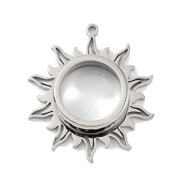 PandaHall 304 Stainless Stee Locket Pendants, with Glass, Sun Charm, Stainless Steel Color, 43.5x39x10.5mm, Hole: 2.2mm 304 Stainless Steel...
PandaHall 304 Stainless Stee Locket Pendants, with Glass, Sun Charm, Stainless Steel Color, 43.5x39x10.5mm, Hole: 2.2mm 304 Stainless Steel...