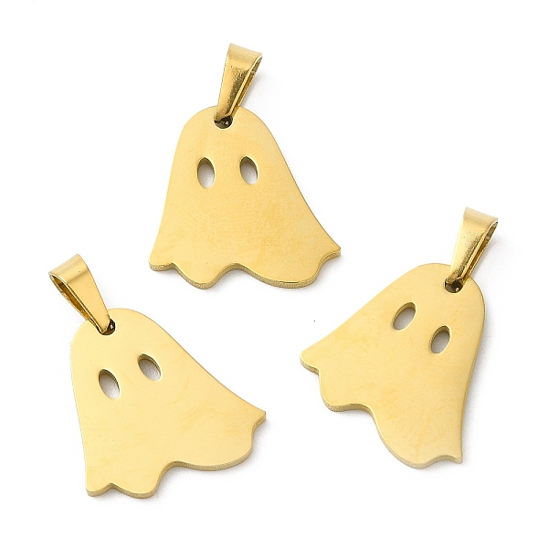 PandaHall Ion Plating(IP) Halloween 304 Stainless Steel Pendants, Ghost Charm, Golden, 18x16.5x1.5mm, Hole: 6.5x3.5mm 304 Stainless Steel...
PandaHall Ion Plating(IP) Halloween 304 Stainless Steel Pendants, Ghost Charm, Golden, 18x16.5x1.5mm, Hole: 6.5x3.5mm 304 Stainless Steel...