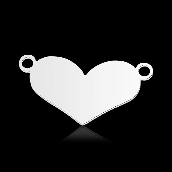 PandaHall 201 Stainless Steel Connector Charms, Heart, Stainless Steel Color, 9.5x19x1mm, Hole: 1.4mm 201 Stainless Steel Heart
PandaHall 201 Stainless Steel Connector Charms, Heart, Stainless Steel Color, 9.5x19x1mm, Hole: 1.4mm 201 Stainless Steel Heart