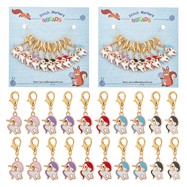 PandaHall 20 Pcs Unicorn Stitch Markers, Enamel Alloy Crochet Stitch Marker Charms Lobster Claw Clasps Locking Stitch Marker for Knitting..., Multicolor
PandaHall 20 Pcs Unicorn Stitch Markers, Enamel Alloy Crochet Stitch Marker Charms Lobster Claw Clasps Locking Stitch Marker for Knitting..., Multicolor